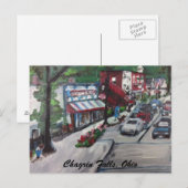 Chagrin Falls, Ohio Street Scene Painting Postcard Briefkaart (Voorkant / Achterkant)