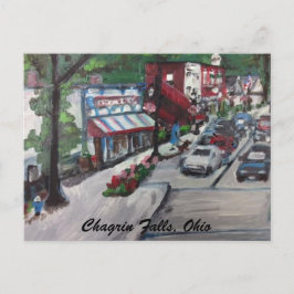 Chagrin Falls, Ohio Street Scene Painting Postcard Briefkaart