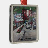 Chagrin Herfsten Ohio Street Scene Ornamnent Metalen Ornament (Rechts)