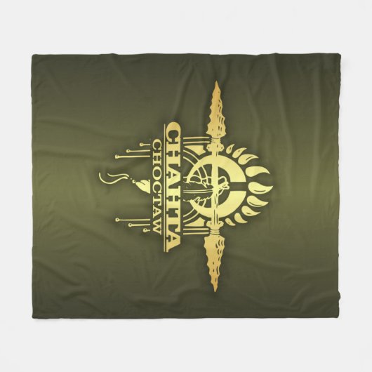 Chahta (Choctaw) 2o Fleece Deken (Voorkant (Horizontaal))