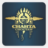 Chahta (Choctaw) Vierkante Sticker (Voorkant)