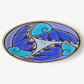 Chai Art Nouveau Mozaïek Papieren Bordje (Gekanteld)