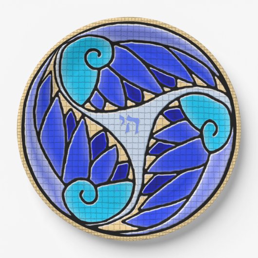 Chai Art Nouveau Mozaïek Papieren Bordje (Voorkant)