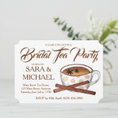 Chai Bridal Wedding Shower Teacup Tea Party Kaart (Staand voorkant)