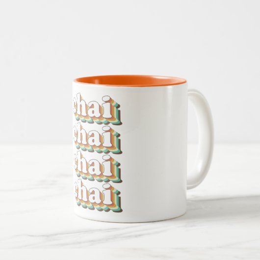 Chai Chai Chai Chai - Tea Lovers Tweekleurige Koffiemok (Voorkant rechts)