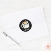 Chai Daar Funny Chai Tea Pun Dark BG Ronde Sticker (Envelop)