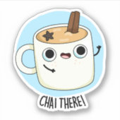 Chai Daar Funny Chai Tea Pun Sticker (Voorkant)