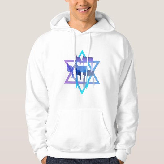 Chai en Star van David Shirten Hoodie (Voorkant)