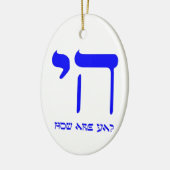 Chai, hoe gaat het? keramisch ornament (Links)