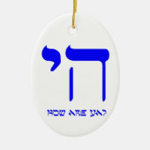 Chai, hoe gaat het? keramisch ornament (Voorkant)