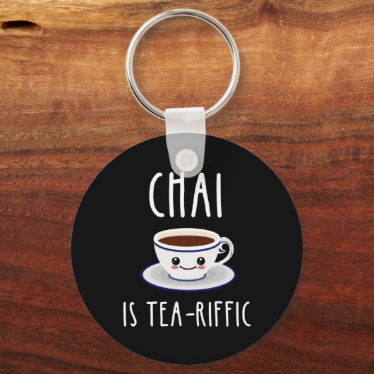 Chai is Tea-Riffic Sleutelhanger (Voorkant)