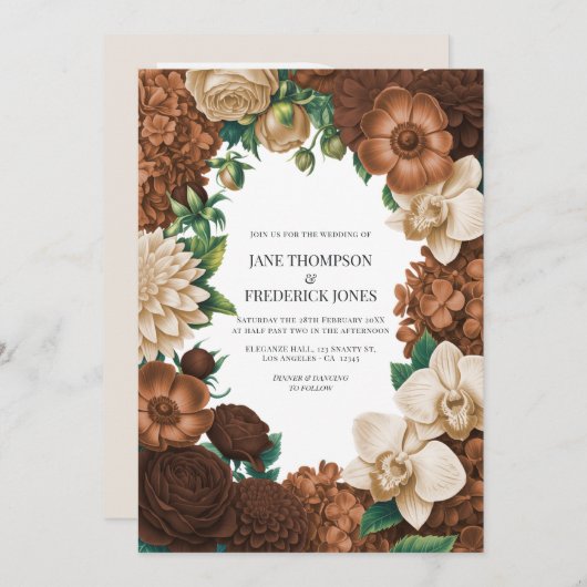 Chai Latte, Burnished Copper & Coffee Quartz Kaart (Voorkant / Achterkant)