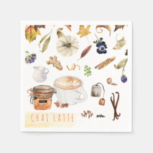 Chai Latte Friendsgiving-vrienden Servet