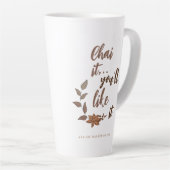 Chai Latte Pun Koffiewinkel Merch Latte Mok (Rechterhoek)
