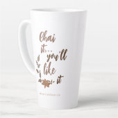 Chai Latte Pun Koffiewinkel Merch Latte Mok (Linkerhoek)