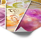 Chai Life in Hebreeuwse letters Roze Quilt Effect  Poster (Hoek)