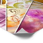 Chai Life in Hebreeuwse letters Roze Quilt Effect  Poster (Hoek)