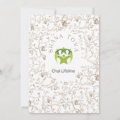 Chai Lifeline Custom Simanim Kaart (Achterkant)