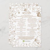 Chai Lifeline Custom Simanim Kaart (Voorkant / Achterkant)