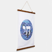 Chai Medallion Hangend Wandkleed (Gebogen)