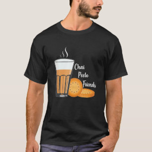 Chai Peelo Friends Funny Hinidi Meme Chai Tea Bisc T-shirt