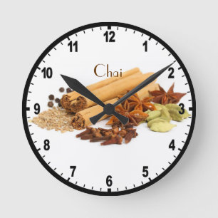 Chai Spice Wall Clock Ronde Klok