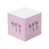 Chai symbol made with Gemstones in All Colors Kubus (Achter hoekig)