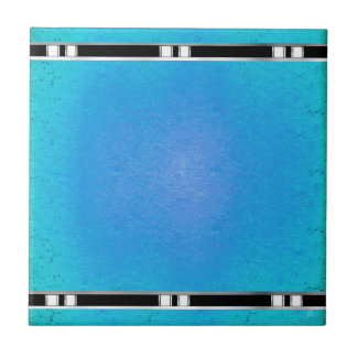 Chai Tea Companion in Turquoise, Zwart en Zilver Tegeltje