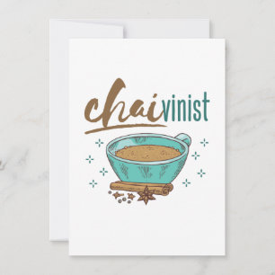 Chai Thee Liefhebber "Chaivinist"  Feestdagenkaart