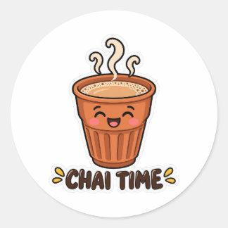 Chai Time Schattige Kulhad Sticker