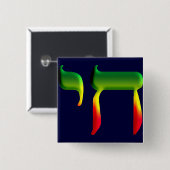 Chai Vierkante Button 5,1 Cm (Voorkant /achterkant)