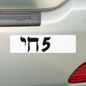 Chai Vijf Bumpersticker (Op auto)