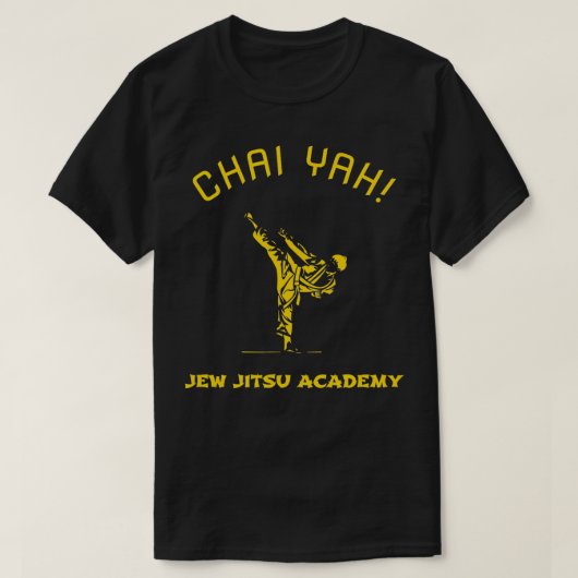 Chai Yah Jood Jitsu Academy Grappige Joodse Martia T-shirt (Design voorkant)