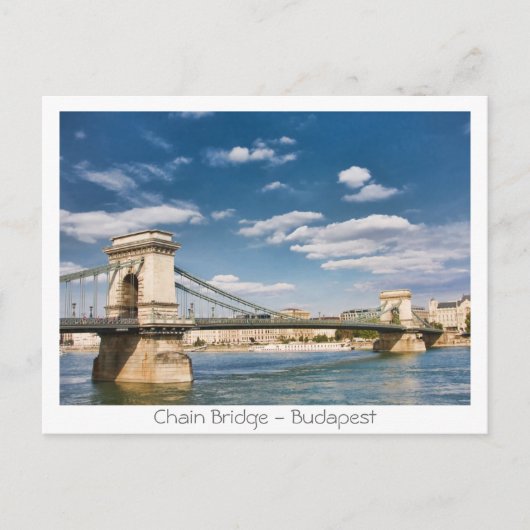 Chain Bridge - Boedapest Briefkaart (Voorkant)