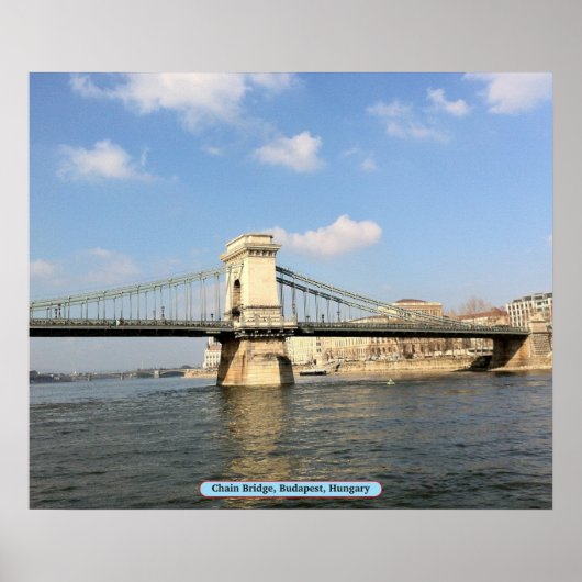Chain Bridge, Boedapest, Hongarije Poster (Voorkant)