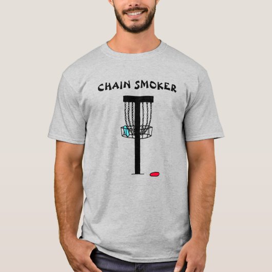 Chain Smoker Disc Golf Pun T-shirt (Voorkant)