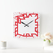chained number clock pixelat by Masanser Vierkante Klok (Huis)