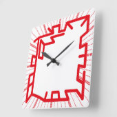chained number clock pixelat by Masanser Vierkante Klok (Hoek)