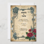 Chained Rozen Gothic Fantasy Wedding Kaart (Voorkant)