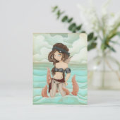 Chained to the Zee - Pirate fairy card Briefkaart (Staand voorkant)