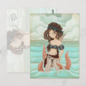 Chained to the Zee - Pirate fairy card Briefkaart (Voorkant / Achterkant)