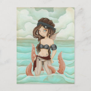 Chained to the Zee - Pirate fairy card Briefkaart