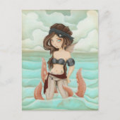 Chained to the Zee - Pirate fairy card Briefkaart (Voorkant)