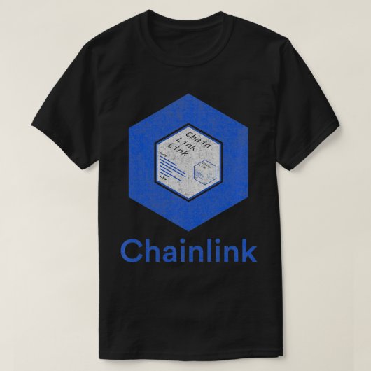 Chainlink Coin, gedecentraliseerd Oracle, DeFi Blo T-shirt (Design voorkant)