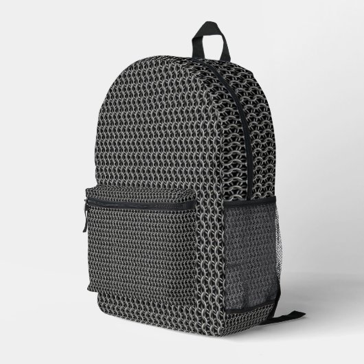 Chainmail Medieval Armor Bedrukte Rugzak (Achterkant Hoek Rechts)