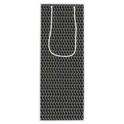 Chainmail Medieval Armor Wijn Cadeautas (Voorkant)