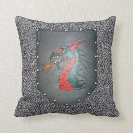 Chainmail Metal Shield Dragon Kussen