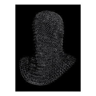 Chainmail Strijder Kap Perfect Poster