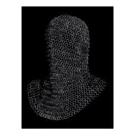Chainmail Warrior Hood Perfect Poster