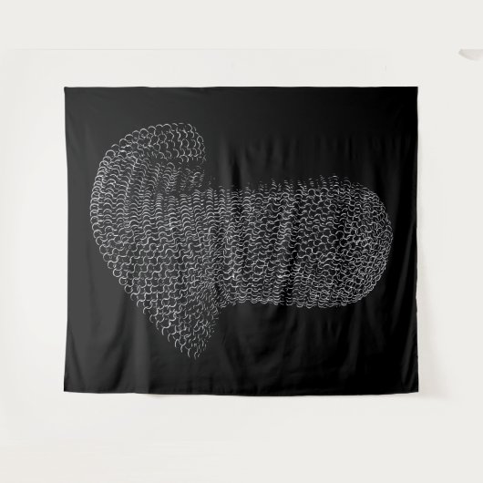 Chainmail Warrior Hood Wandkleed (Voorkant (horizontaal))